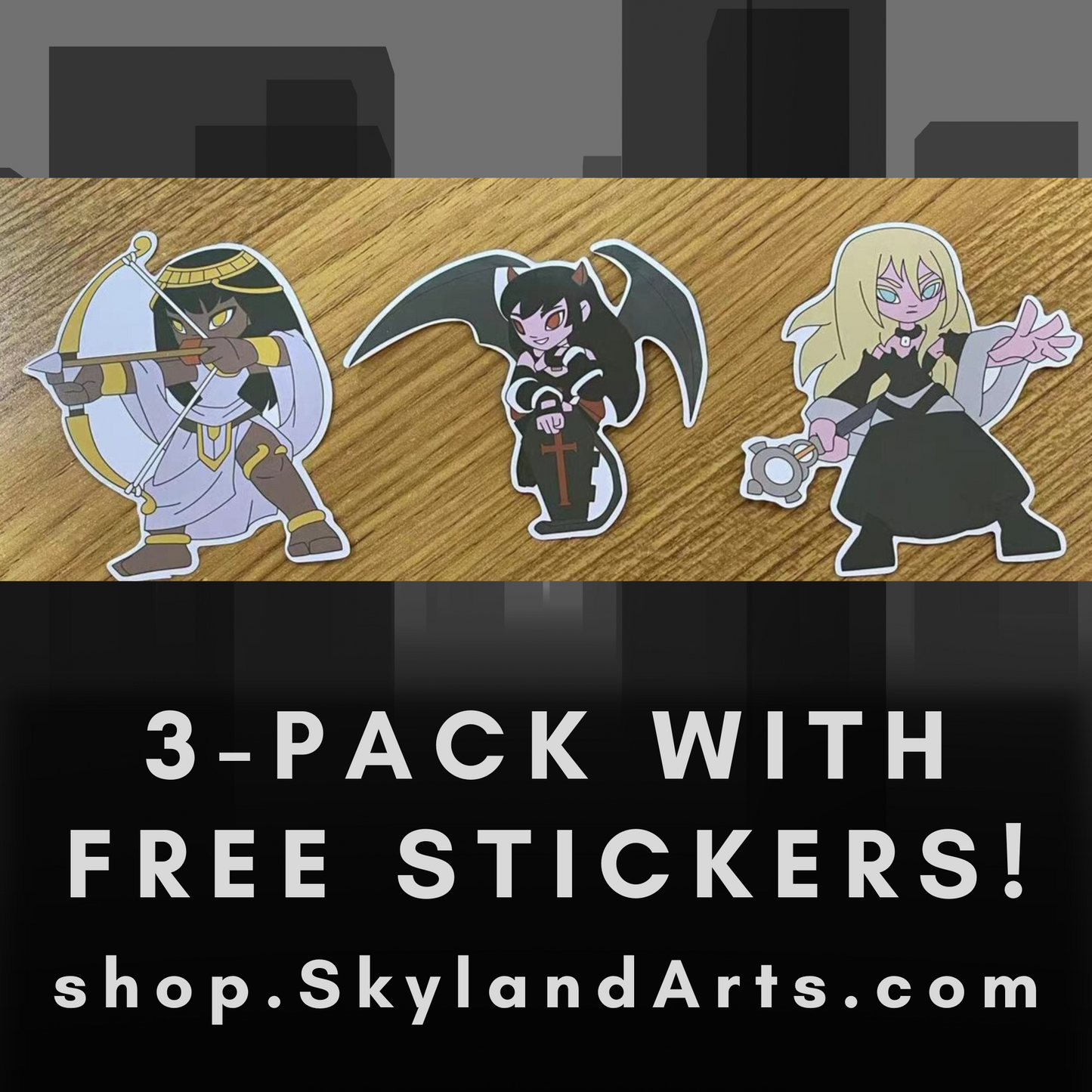 Dark-Hunter Wave1B 3-Pin Pack + FREE STICKERS + save on shipping!