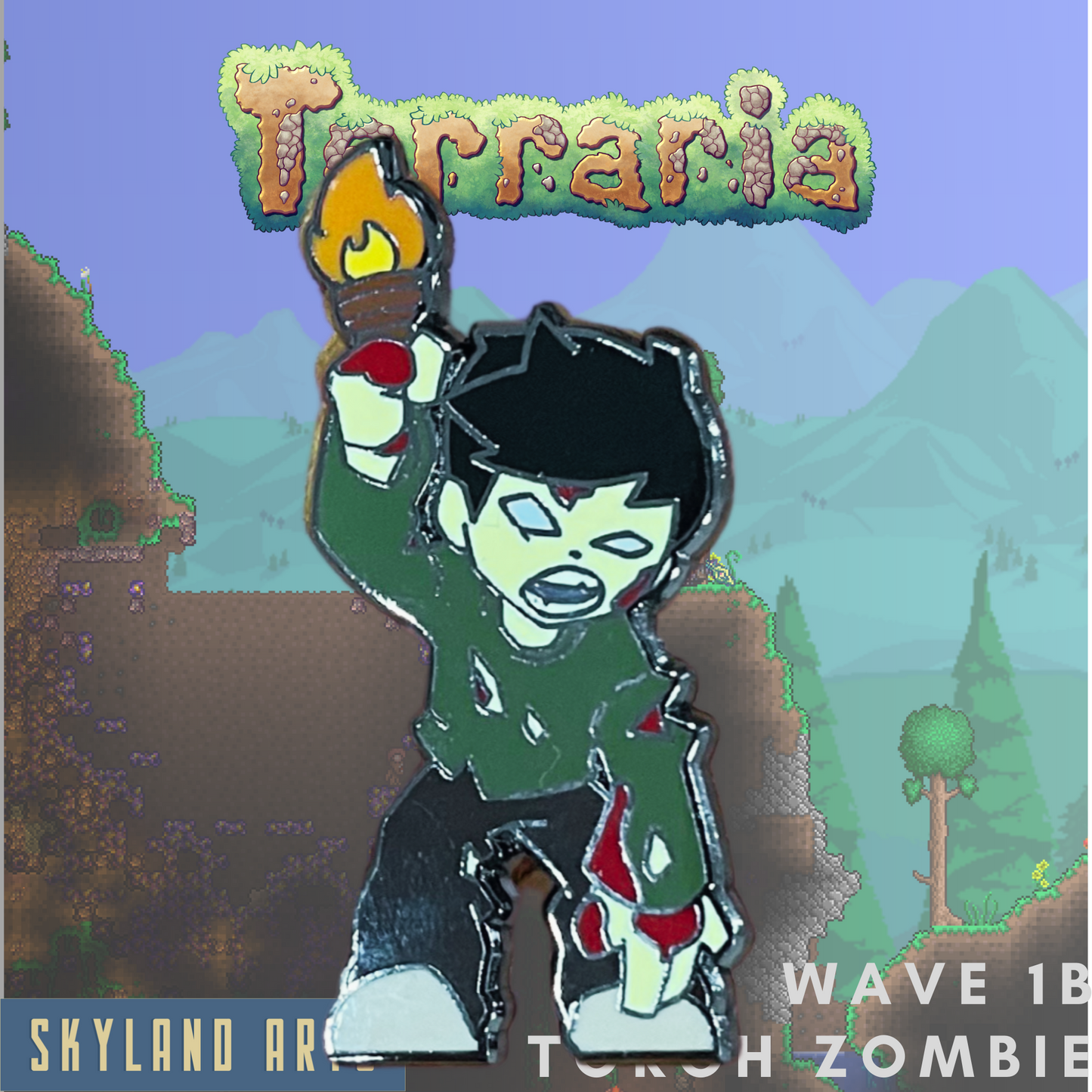 Terraria Wave1B 3-Pin Pack + FREE STICKERS + save on shipping!