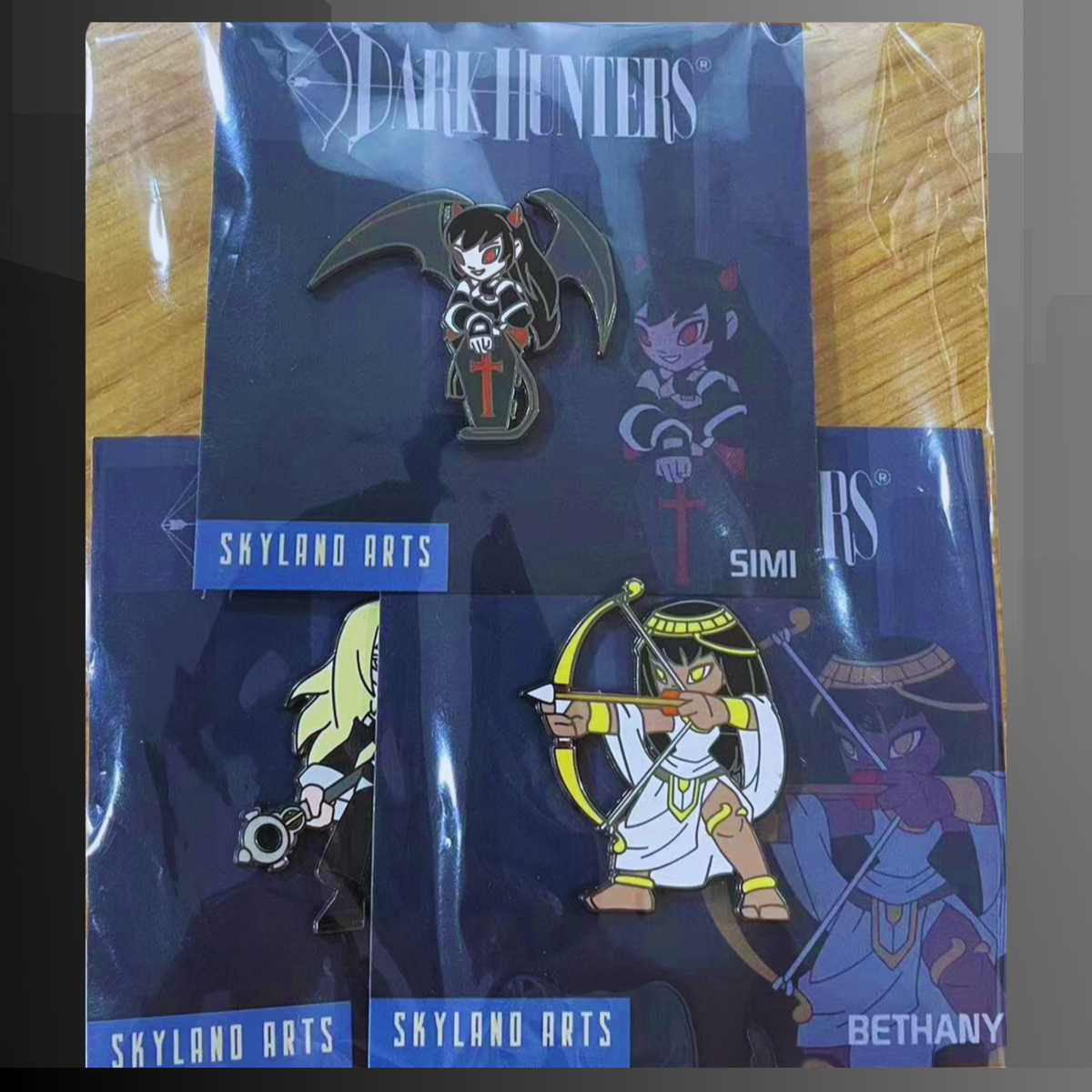 Dark-Hunter Wave1B 3-Pin Pack + FREE STICKERS + save on shipping! Now available here: https://queenandsparrow.etsy.com